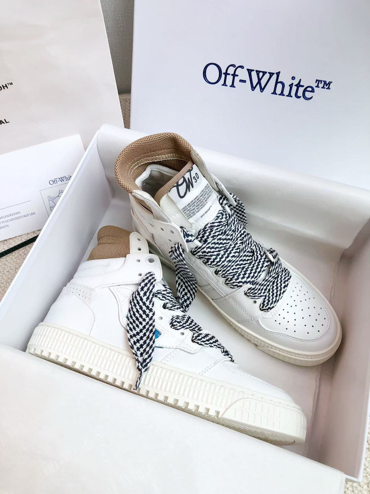 off-white high-top sneakers - size 35/44 - Image 7