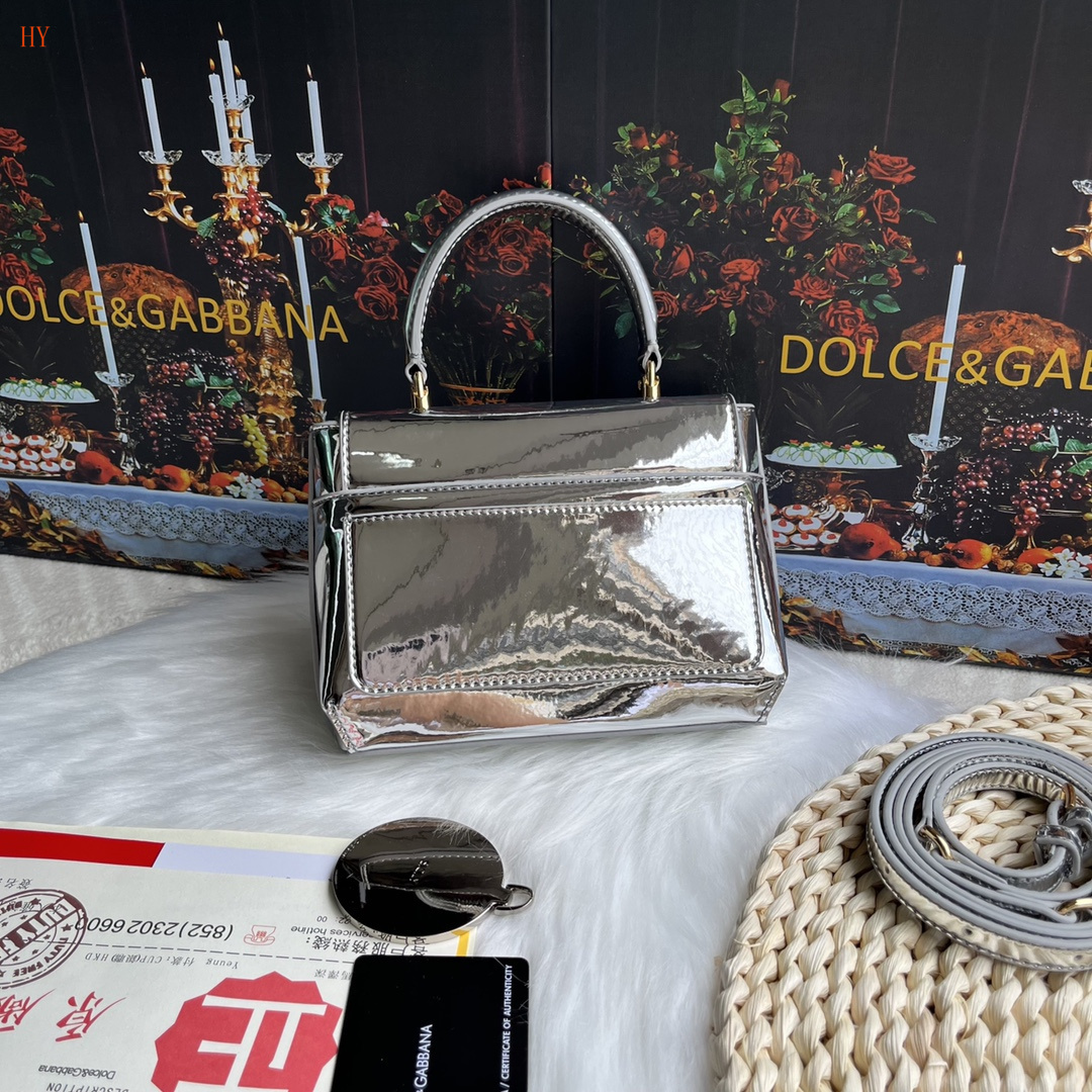 dolce & gabbana silver dg handbag 17.5x13.5x6.5 - Image 7