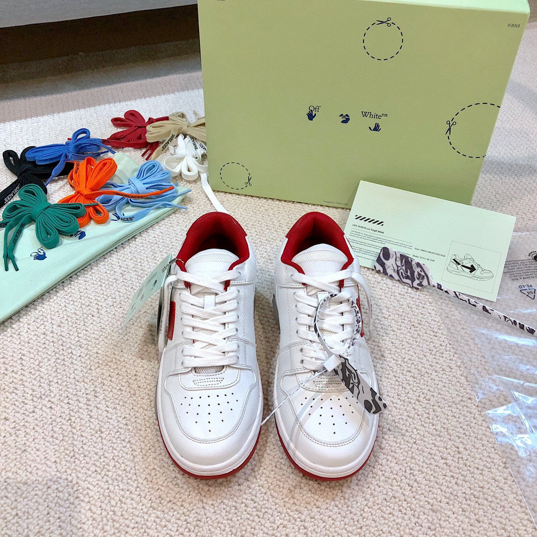 off-white couple's sneakers size 35-44 - red & white - Image 7