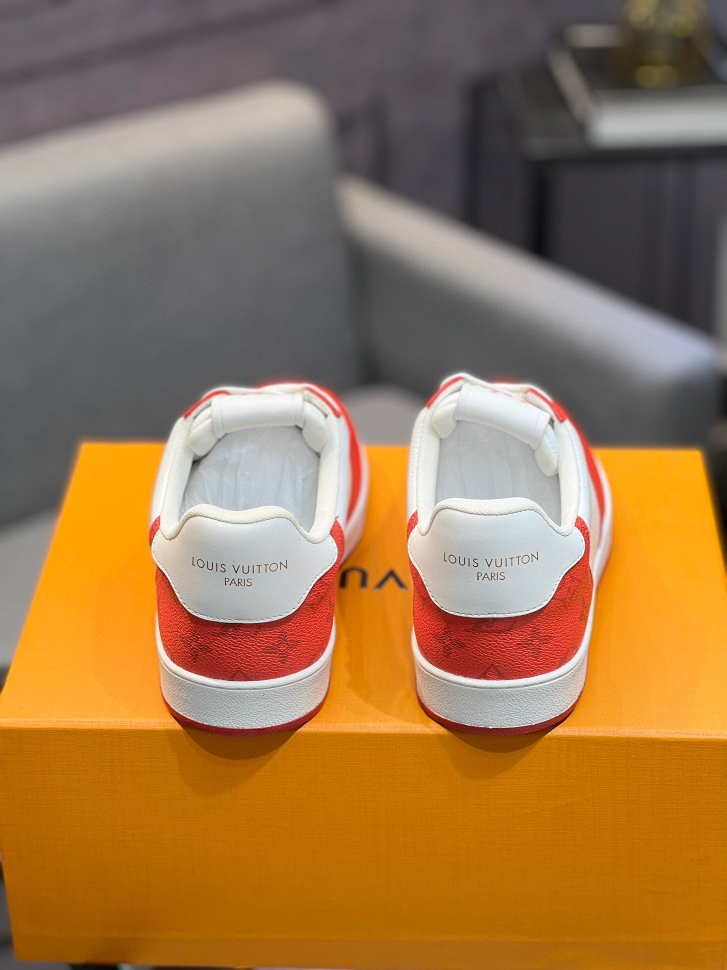 louis vuitton casual shoes size 39-44 red/white - Image 7