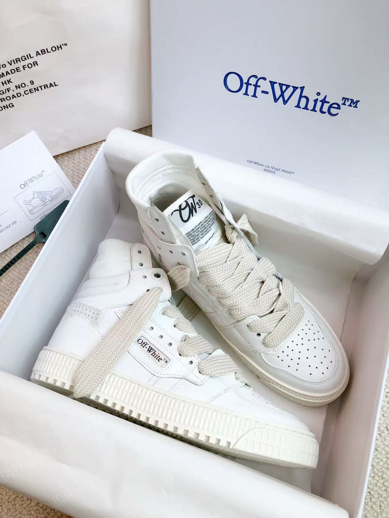 off-white high-top sneakers - size 35/44 - Image 7