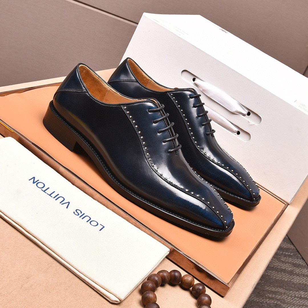 louis vuitton leather shoes size 38-44 with studded detail - Image 7