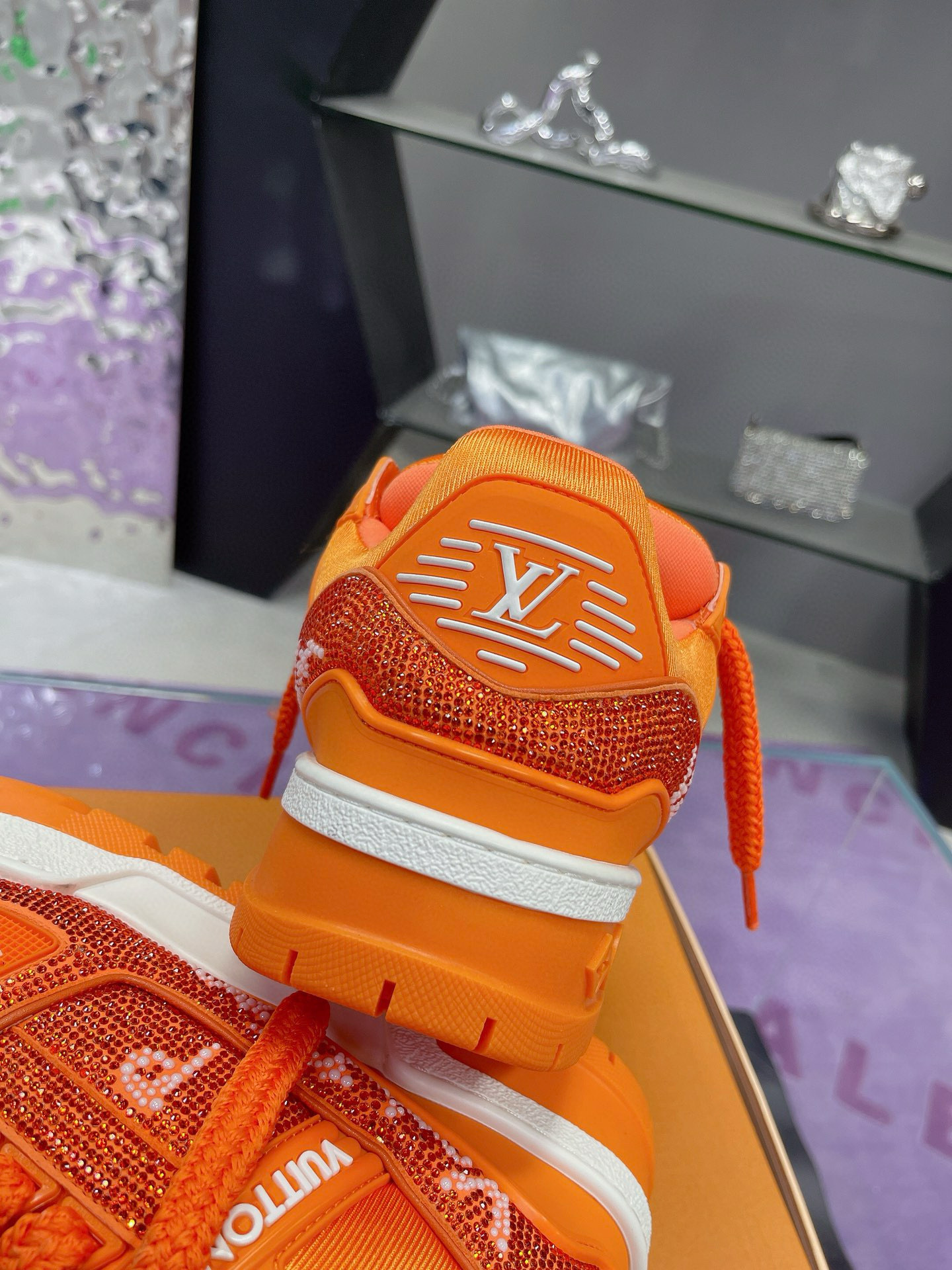 louis vuitton l couples sneakers 35-44 orange - Image 7