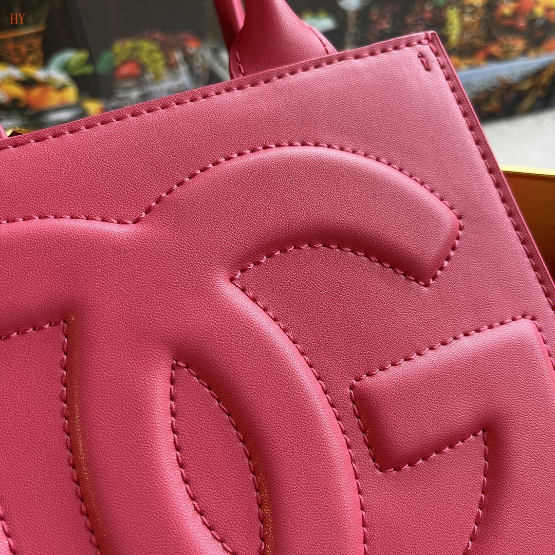 dolce & gabbana pink dg logo handbag 17.5x16.5x8 cm - Image 7