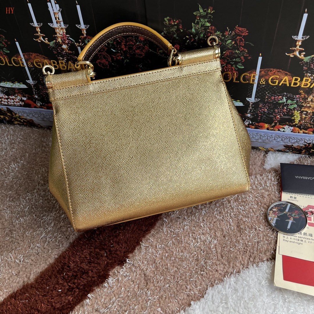 dolce & gabbana gold handbag 25x20x12 cm - model 532023 - Image 7
