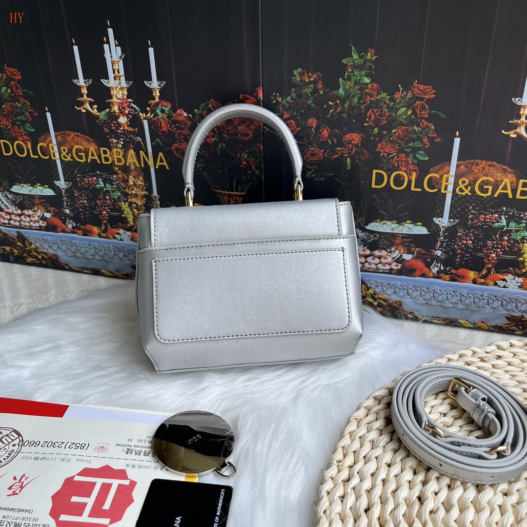 dolce & gabbana silver dg logo handbag 17.5x13.5x6.5 - Image 7