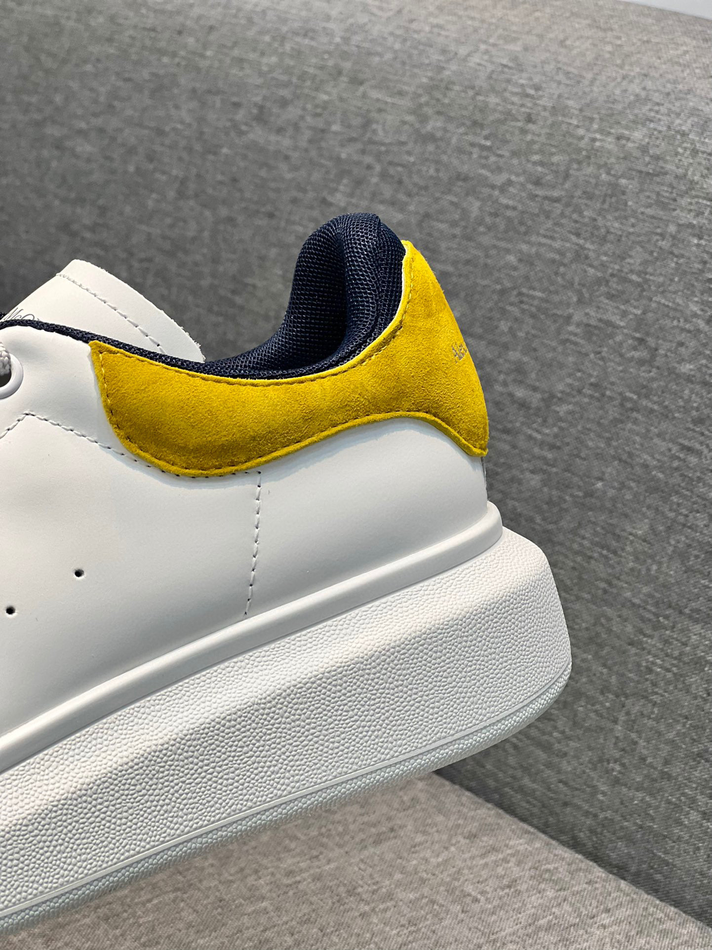 alexander mcqueen white sneakers with yellow accents - Image 7