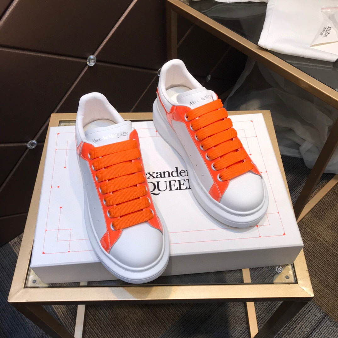 alexander mcqueen casual sneakers in white/orange, sizes 35-44 - Image 7