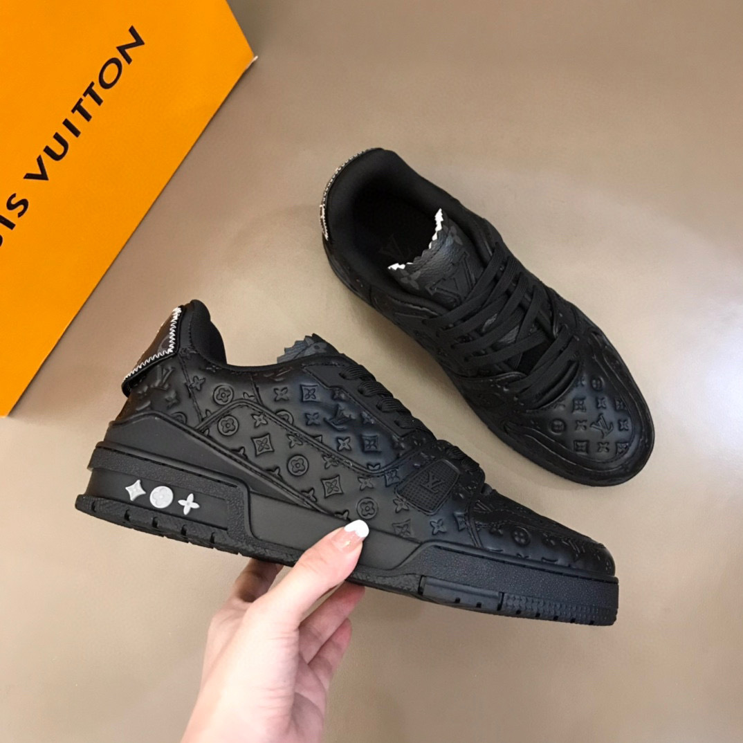 louis vuitton black casual sneakers size 38-44 - Image 7