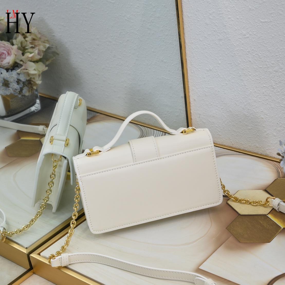 dior white handbag 20x10x4 cm with gold accents - Image 7