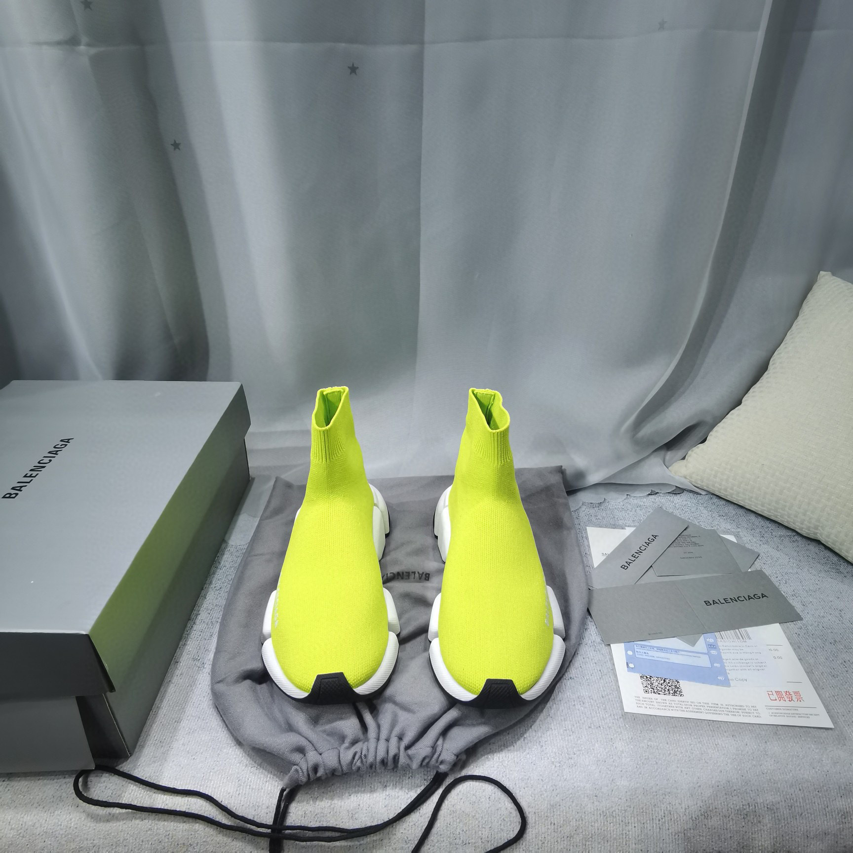 balenciaga couples sock sneakers - eu 35-44 - neon yellow - Image 7