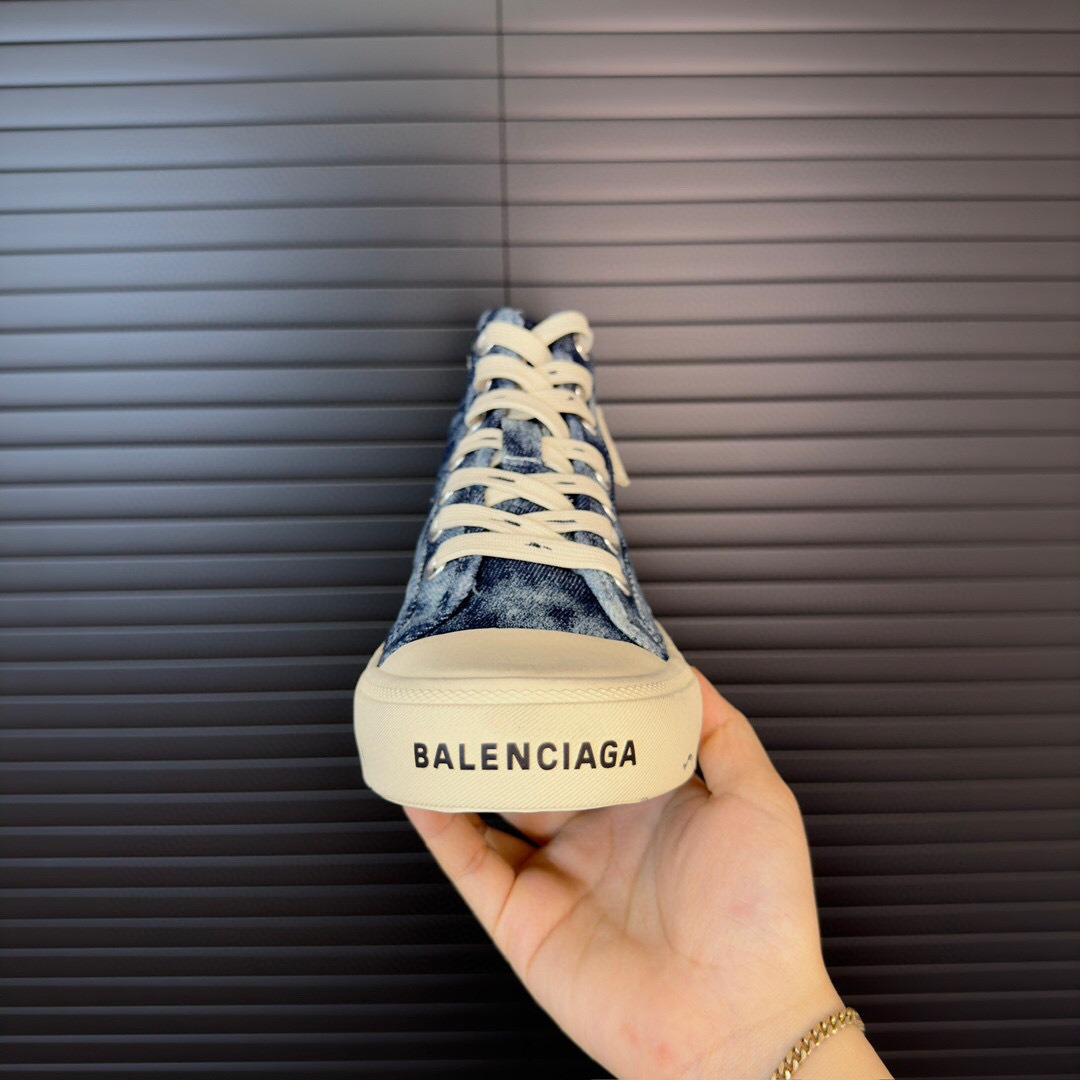 balenciaga denim high-top sneakers size 35-44 - Image 7
