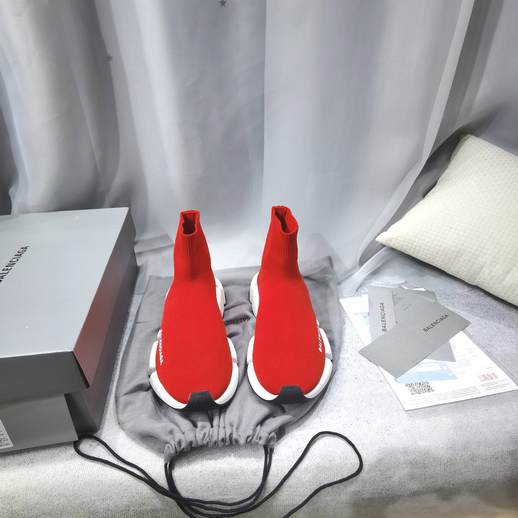 balenciaga red sock sneakers size 35-44 - Image 7