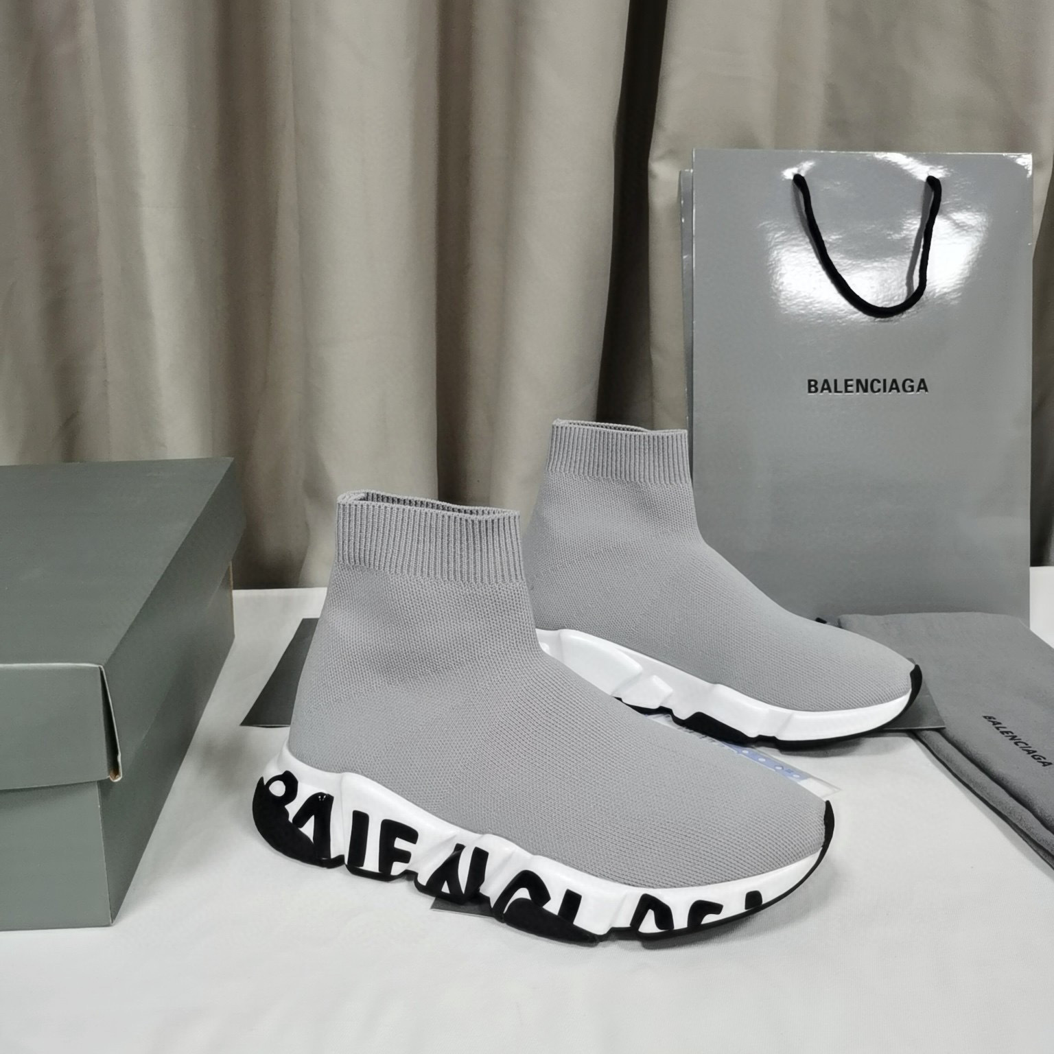 balenciaga grey sock sneakers size 35-44 - Image 7