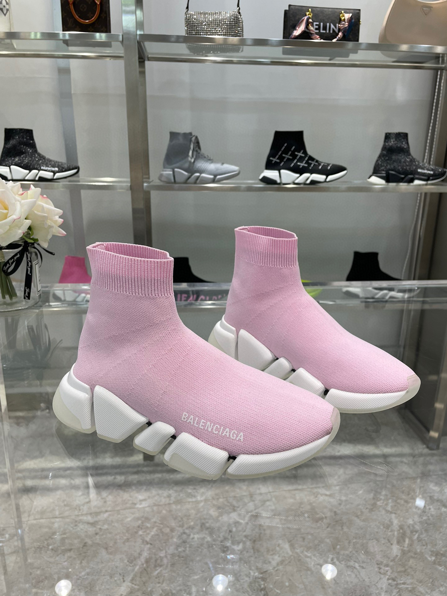 balenciaga pink sock sneakers size 35-44 - Image 7