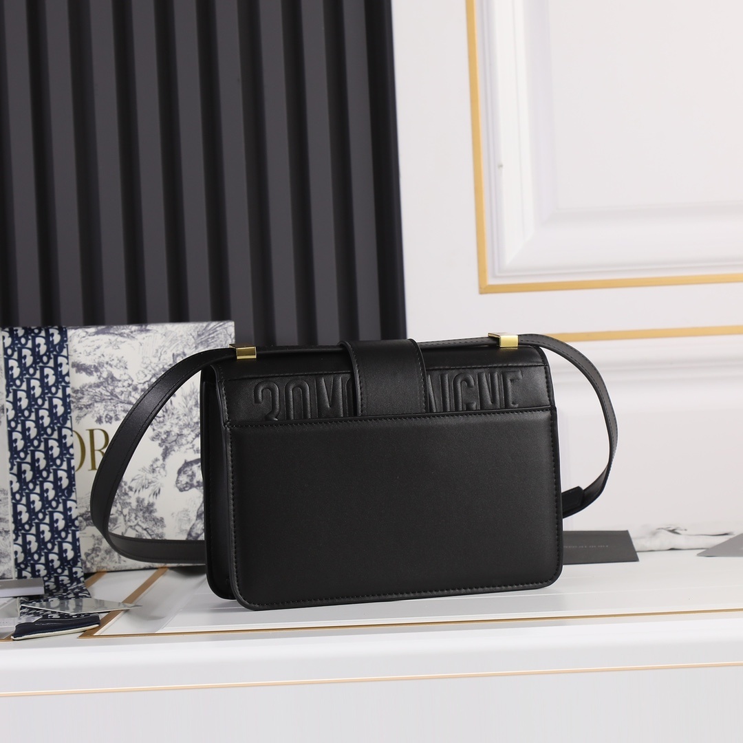 dior black leather handbag 24x17x8 cm - Image 7