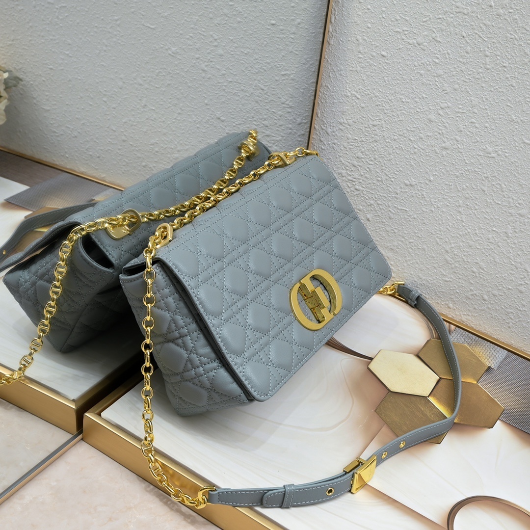 dior gray quilted leather chain bag - Image 7