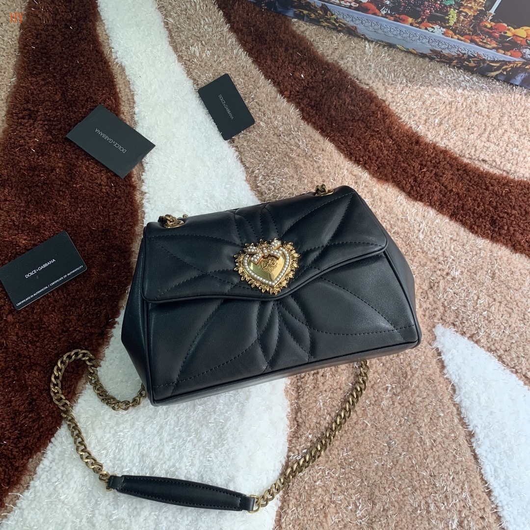 dolce & gabbana black quilted handbag 25.5*17*8.5 - Image 7