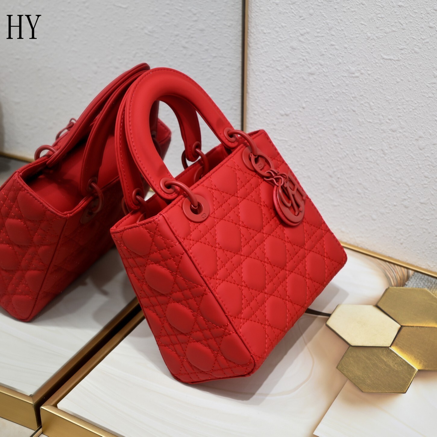dior red quilted handbag 20cm - model 408042 - Image 7