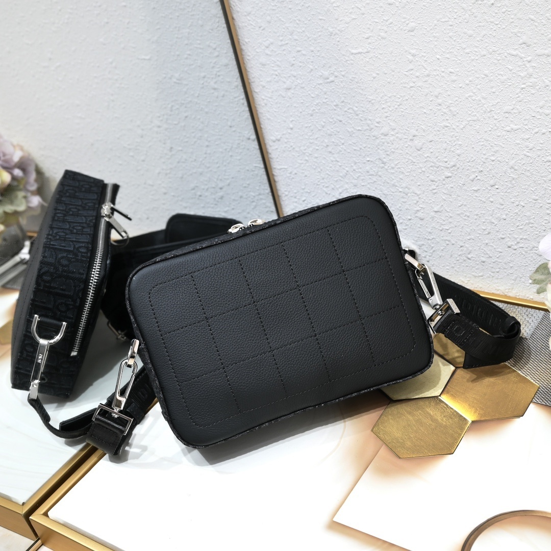dior black monogram crossbody bag 22*15*6 - Image 7
