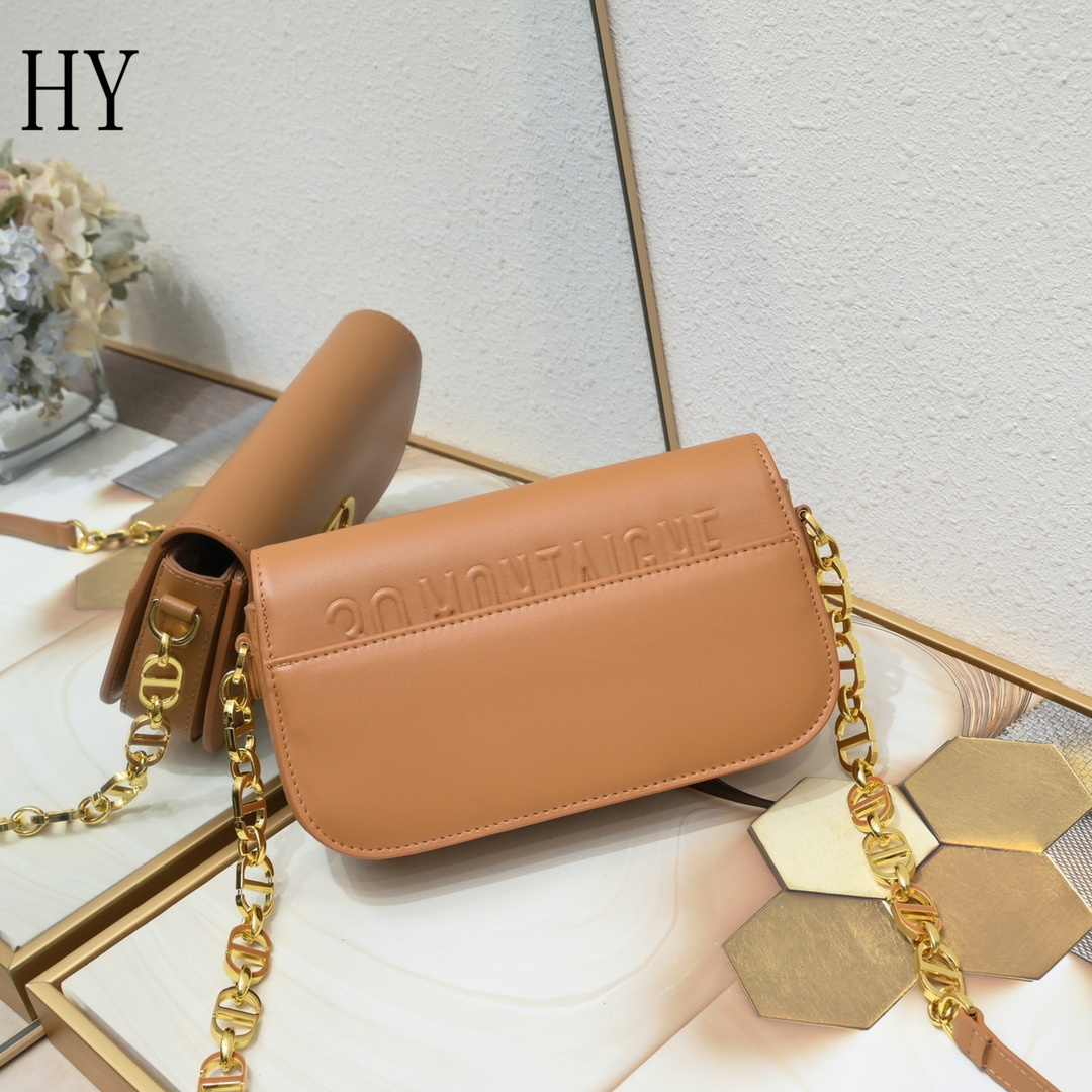 dior tan leather crossbody bag - 22x13x6.5cm - Image 7