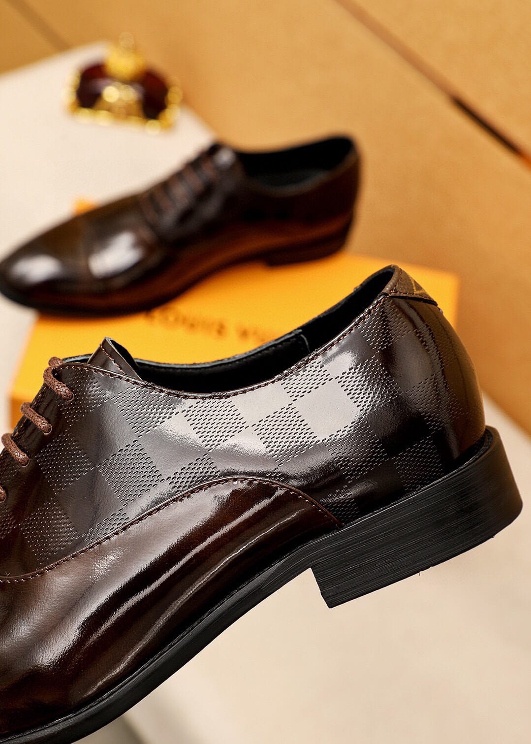 louis vuitton brown leather dress shoes 38-44 - Image 7