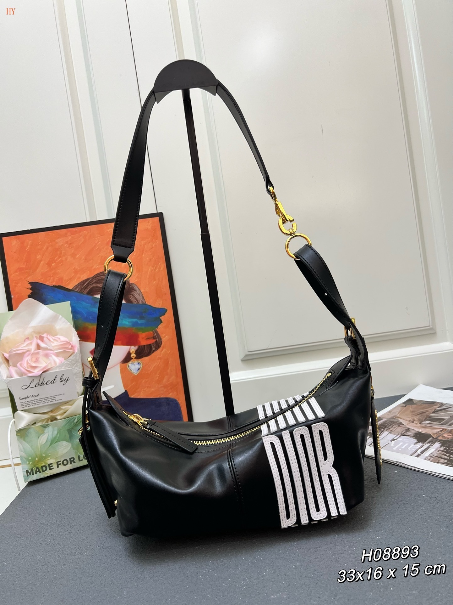 dior black handbag 33x16x15 cm - model h08893 - Image 7