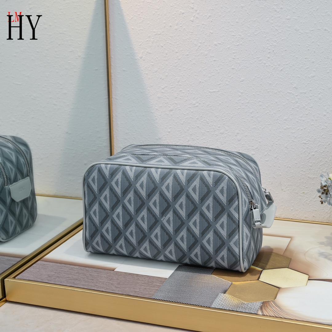 dior gray cosmetic bag 24.5x14.5x13 cm - Image 7