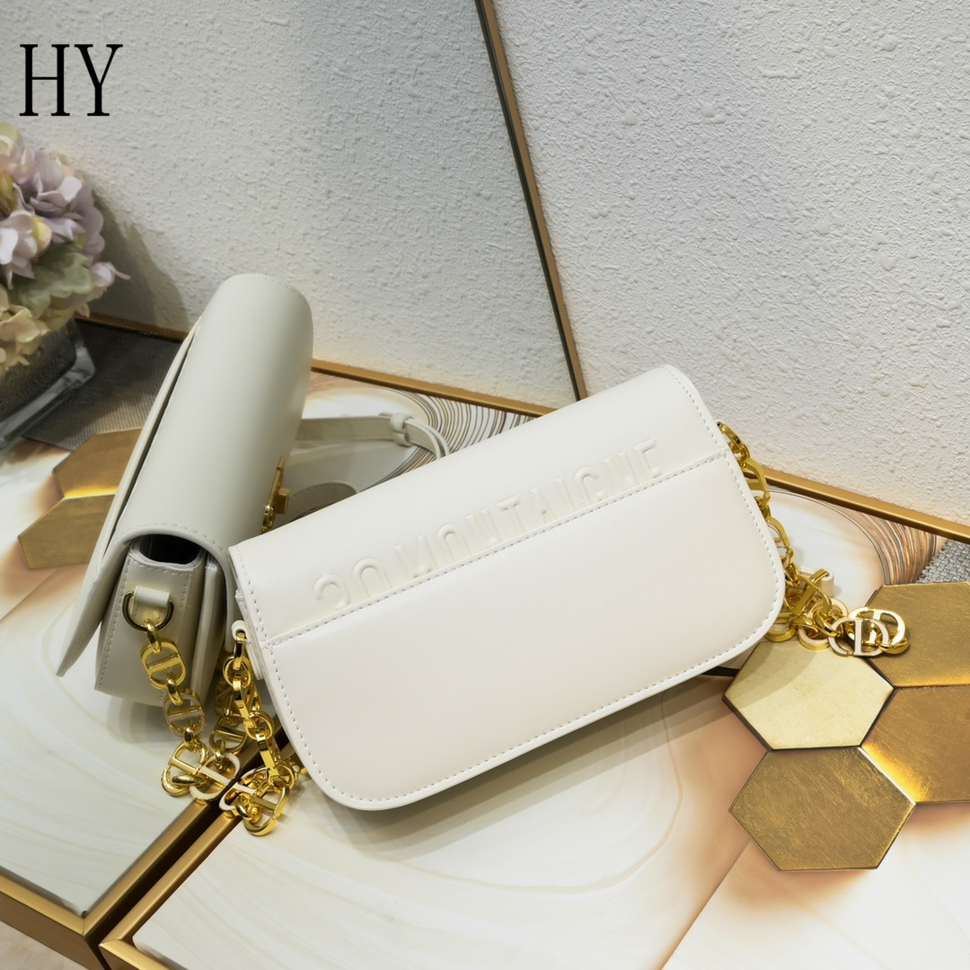 dior white leather crossbody bag - 22x13x6.5 cm - Image 7
