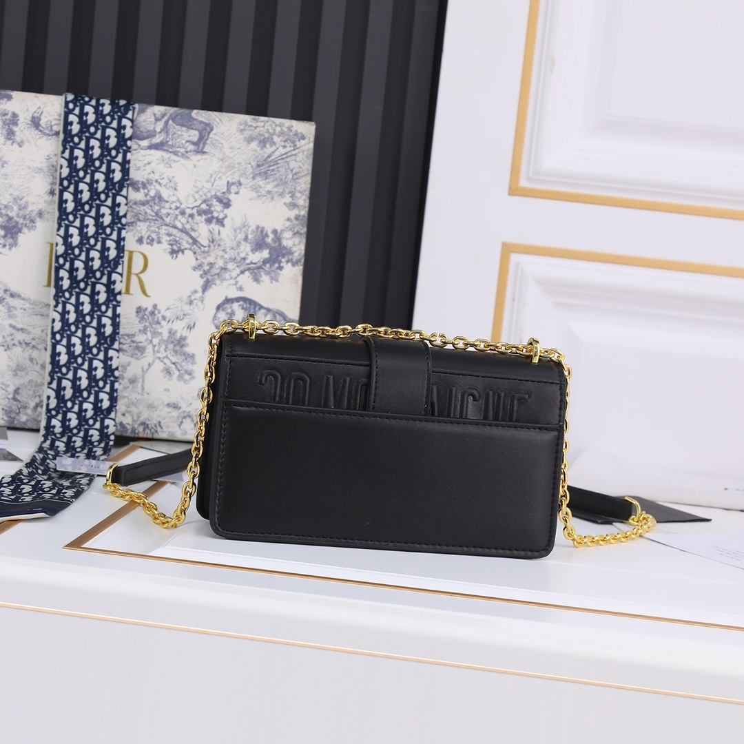dior black leather crossbody bag - 21.5x12x6 cm - Image 7