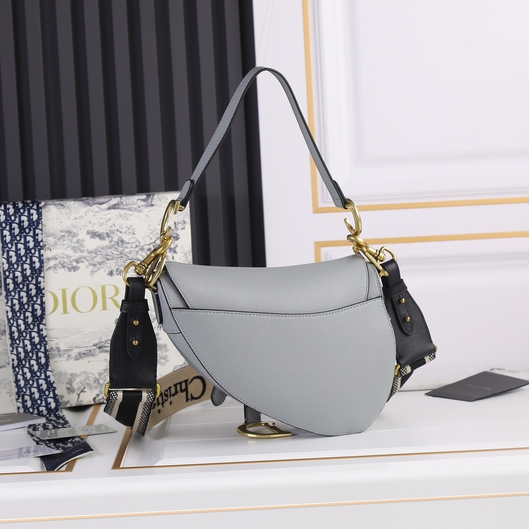 dior gray saddle bag - 25.5x20x6.5 cm - Image 7