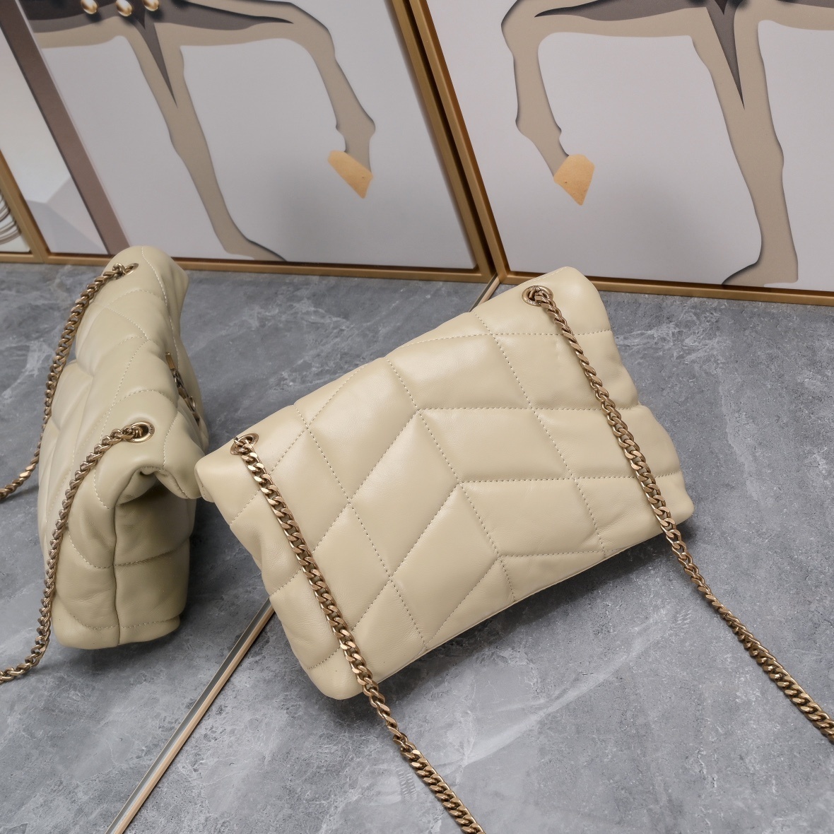 yves saint laurent quilted shoulder bag - 23×15.5×8.5cm - Image 7