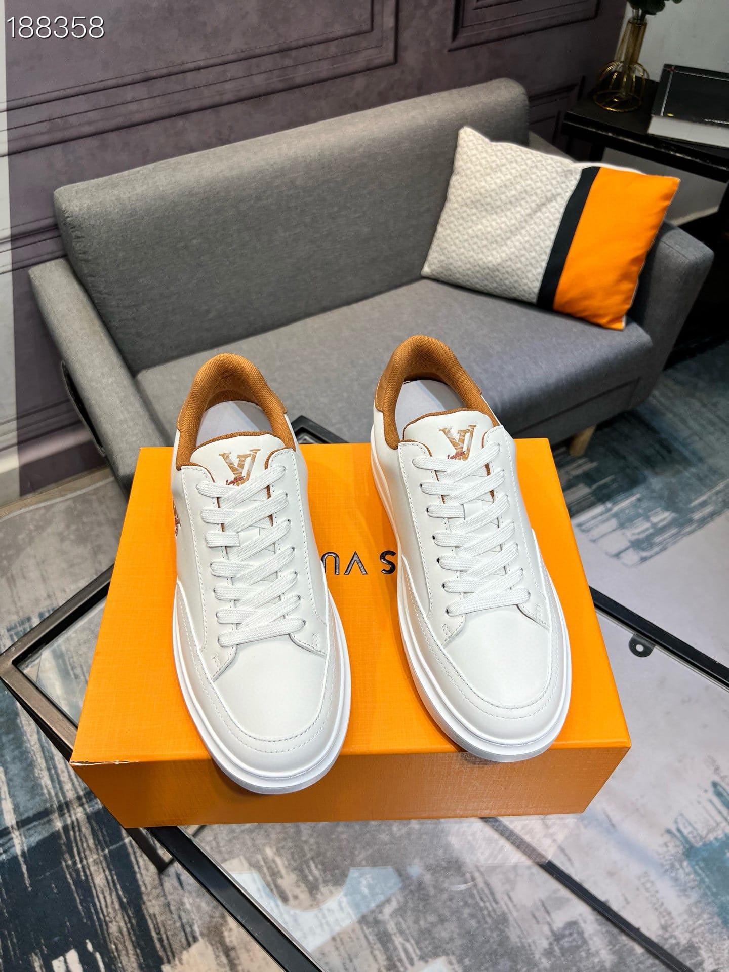 louis vuitton l 39-44 lyt350 sneakers - white/brown - Image 7