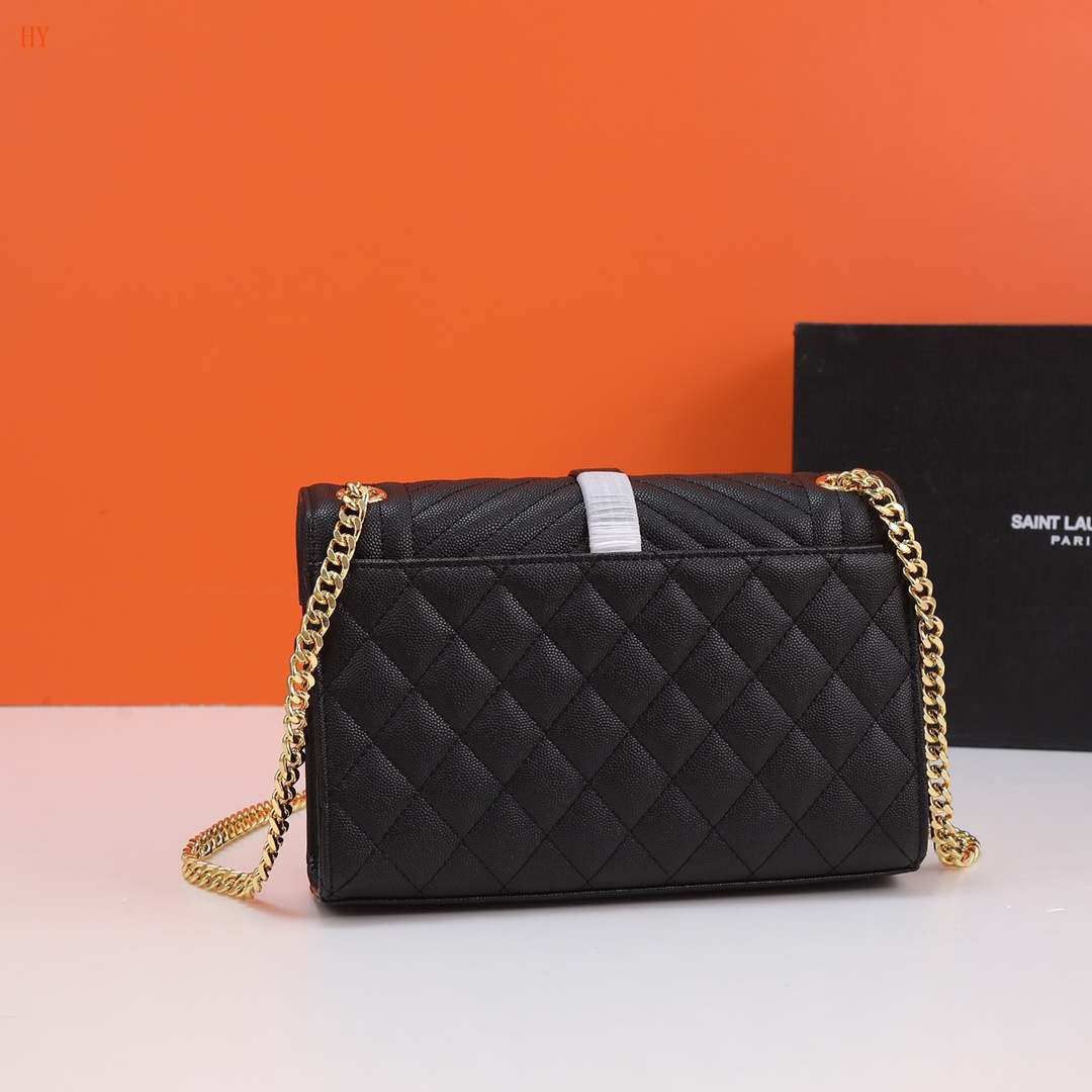 yves saint laurent black quilted handbag 24*17*6 - Image 7