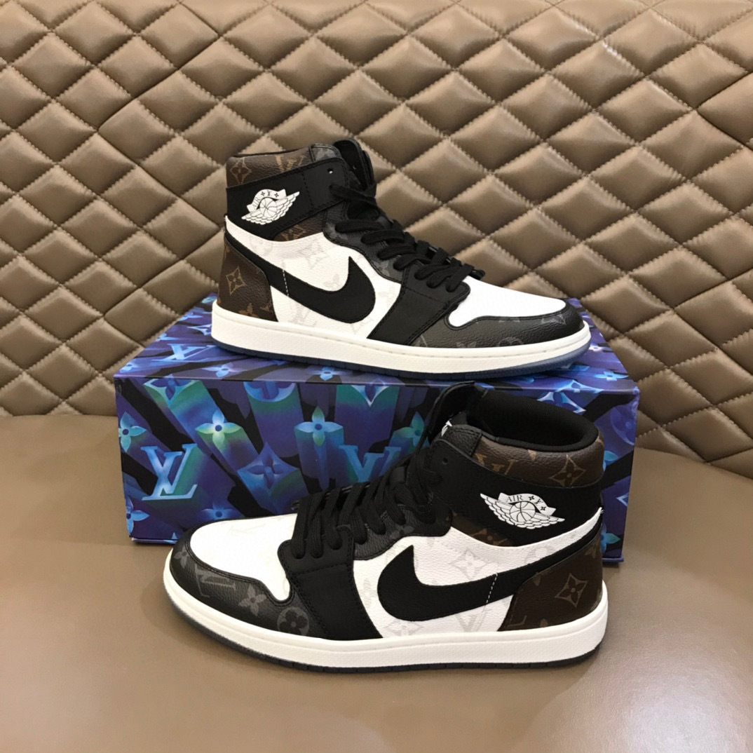 louis vuitton x air jordan high top sneakers 38-44 - Image 7