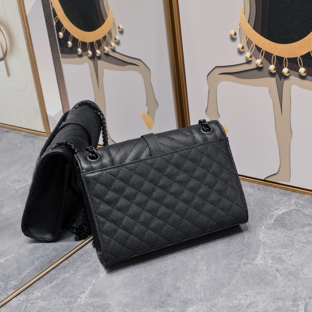 yves saint laurent quilted black crossbody bag - 24x17.5x6cm - Image 7