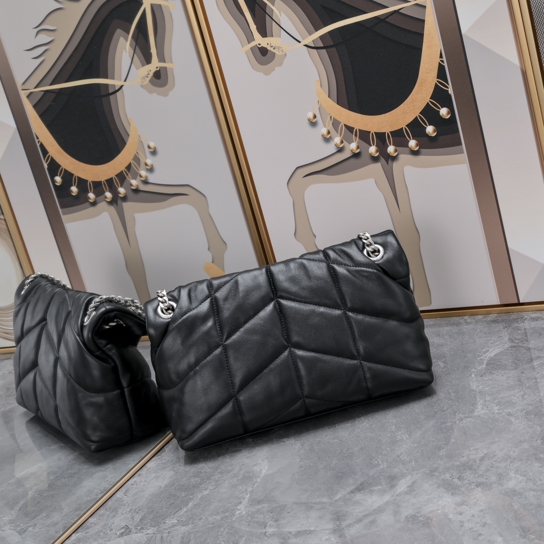 yves saint laurent black quilted shoulder bag 29x17x11cm - Image 7