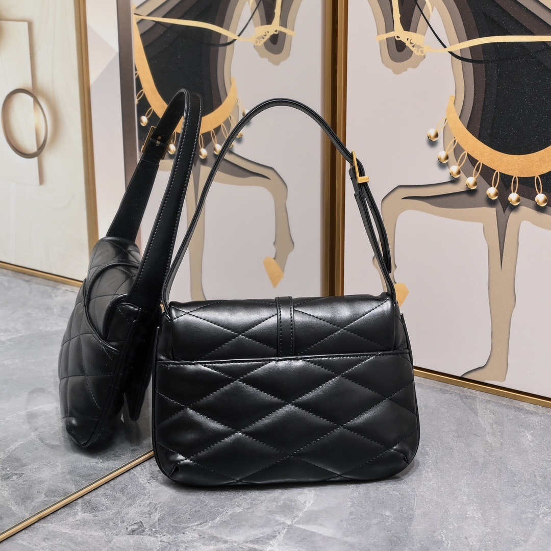yves saint laurent quilted black handbag - 24x18x5.5 cm - Image 7