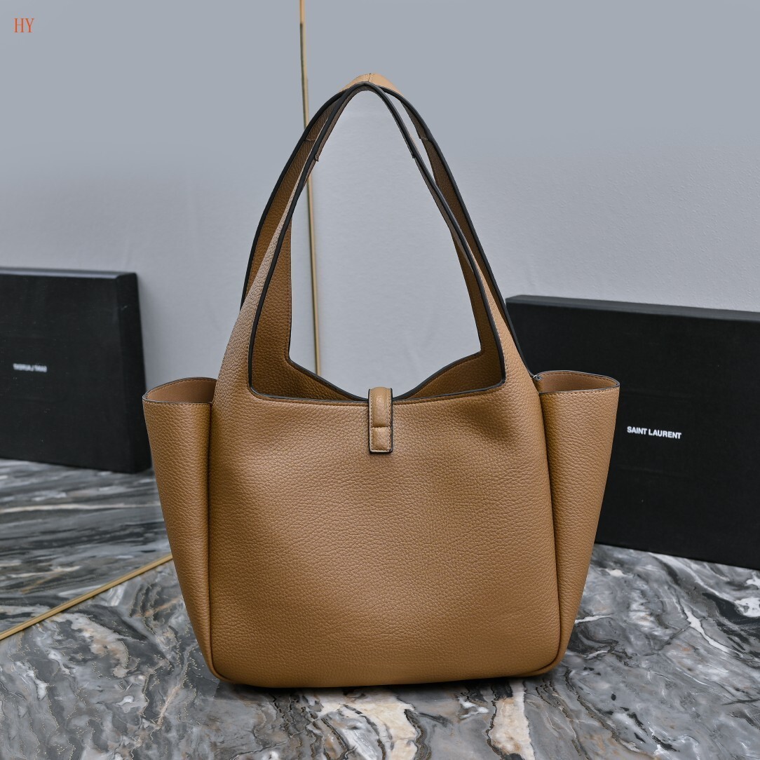 yves saint laurent brown leather tote bag 50*28*18 - Image 7