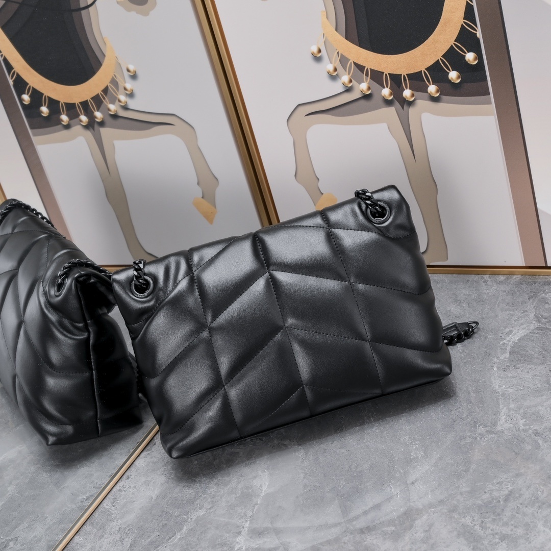yves saint laurent black quilted handbag 29x17x11cm - Image 7