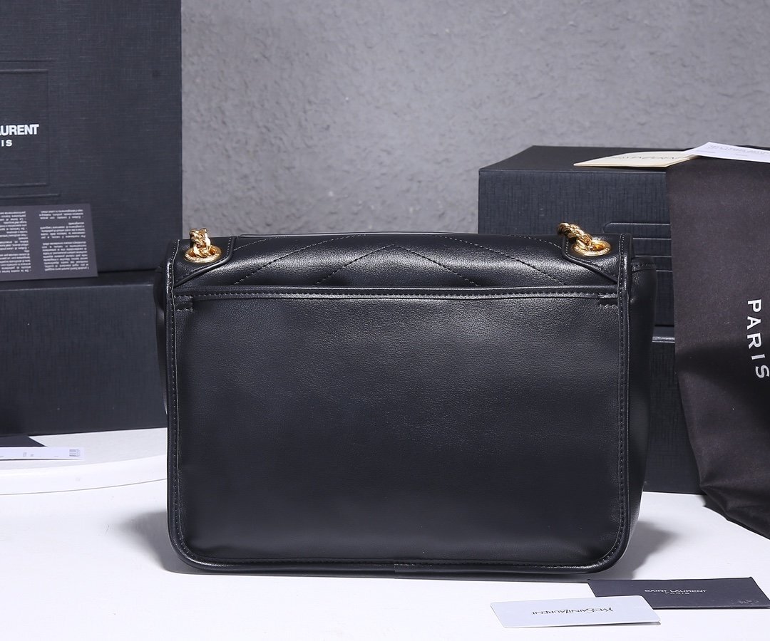 yves saint laurent black quilted leather crossbody bag - Image 7