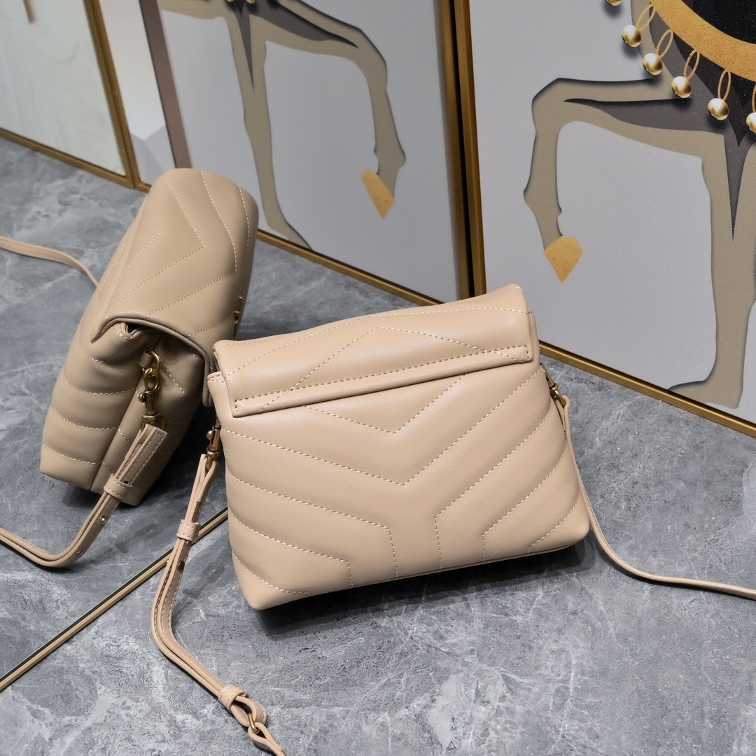 yves saint laurent beige quilted crossbody bag - 20x14x7cm - Image 7