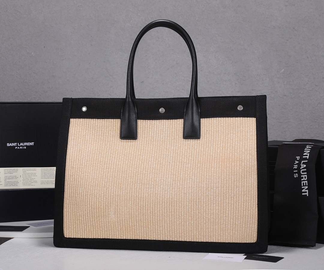 yves saint laurent rive gauche tote bag - 48x36x16 cm - Image 7