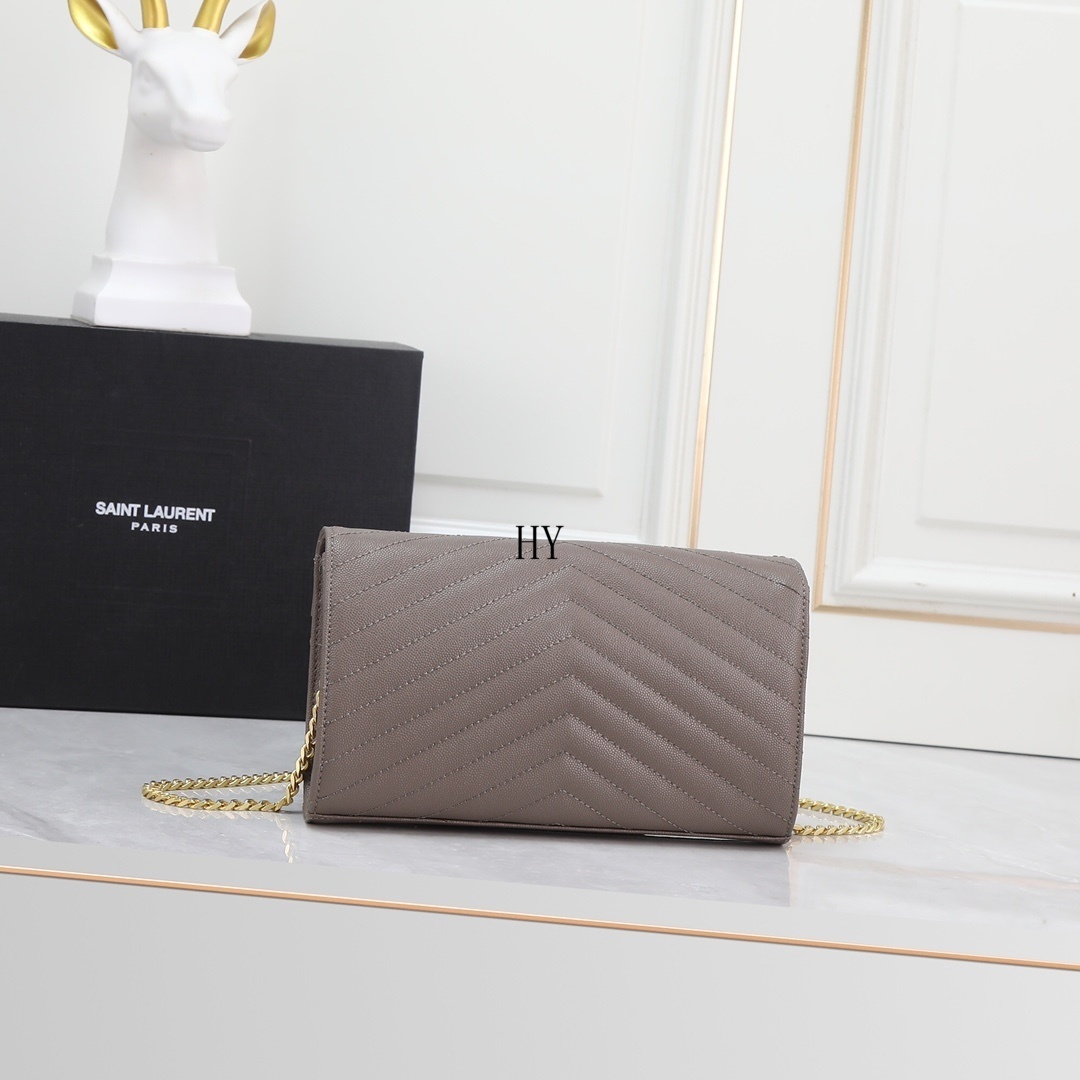 yves saint laurent chevron wallet on chain - 22.5x14x4 cm - Image 7