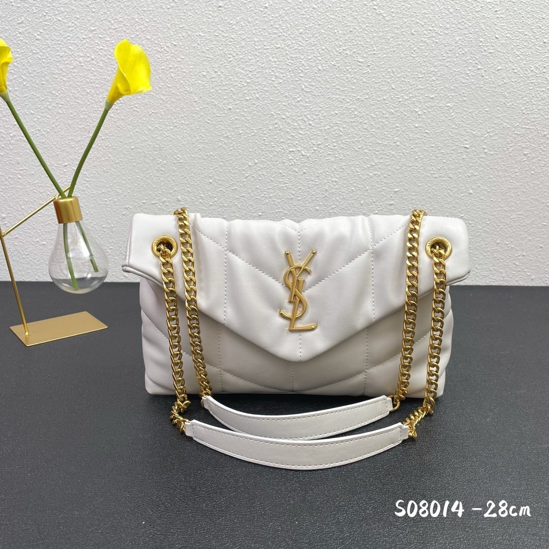 yves saint laurent quilted white handbag - 28cm - Image 7