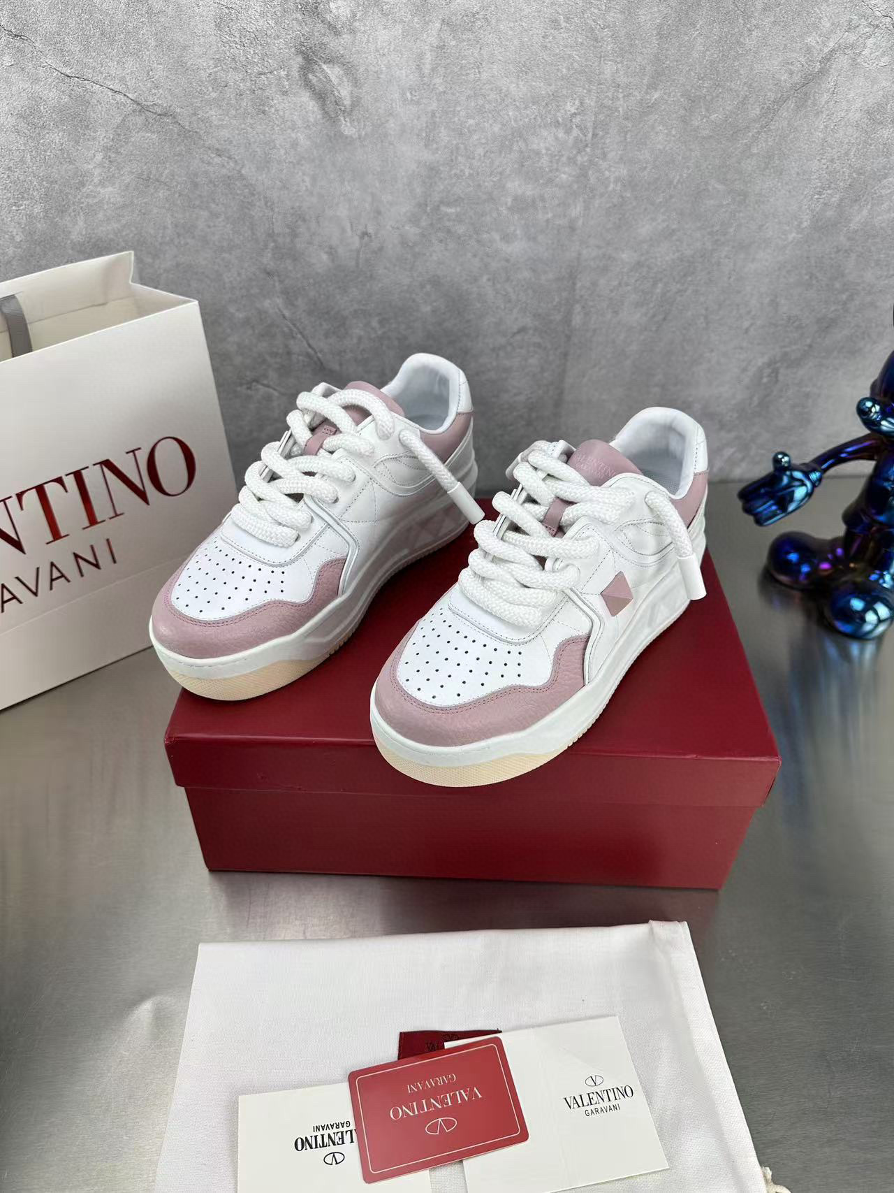 valentino couple sneakers 35/44 - stylish white & pink