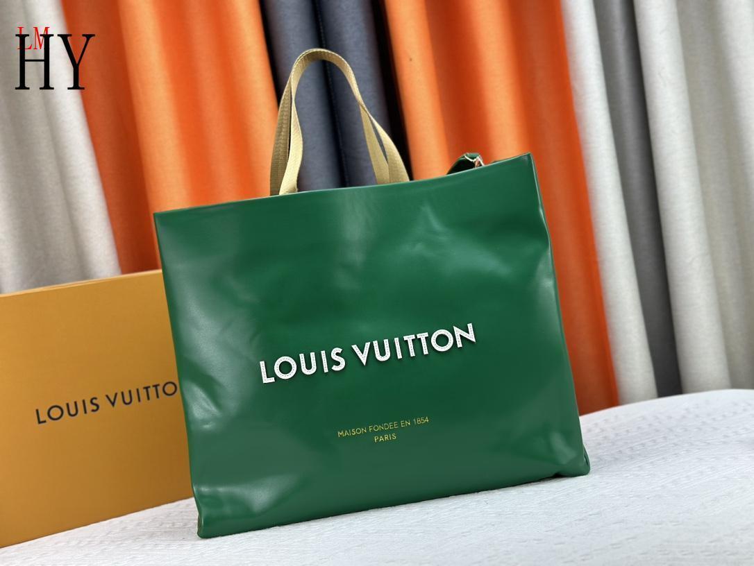louis vuitton green tote bag - 40x32x16 cm