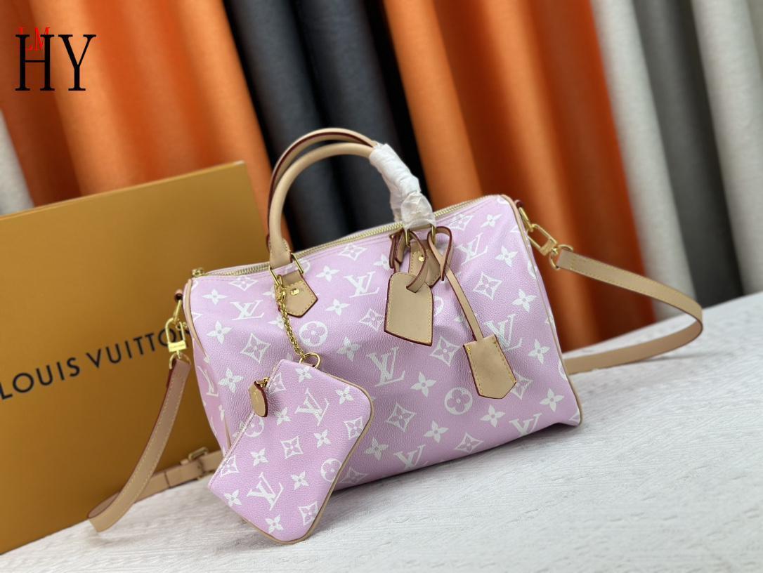 louis vuitton pink monogram handbag 30*21*17