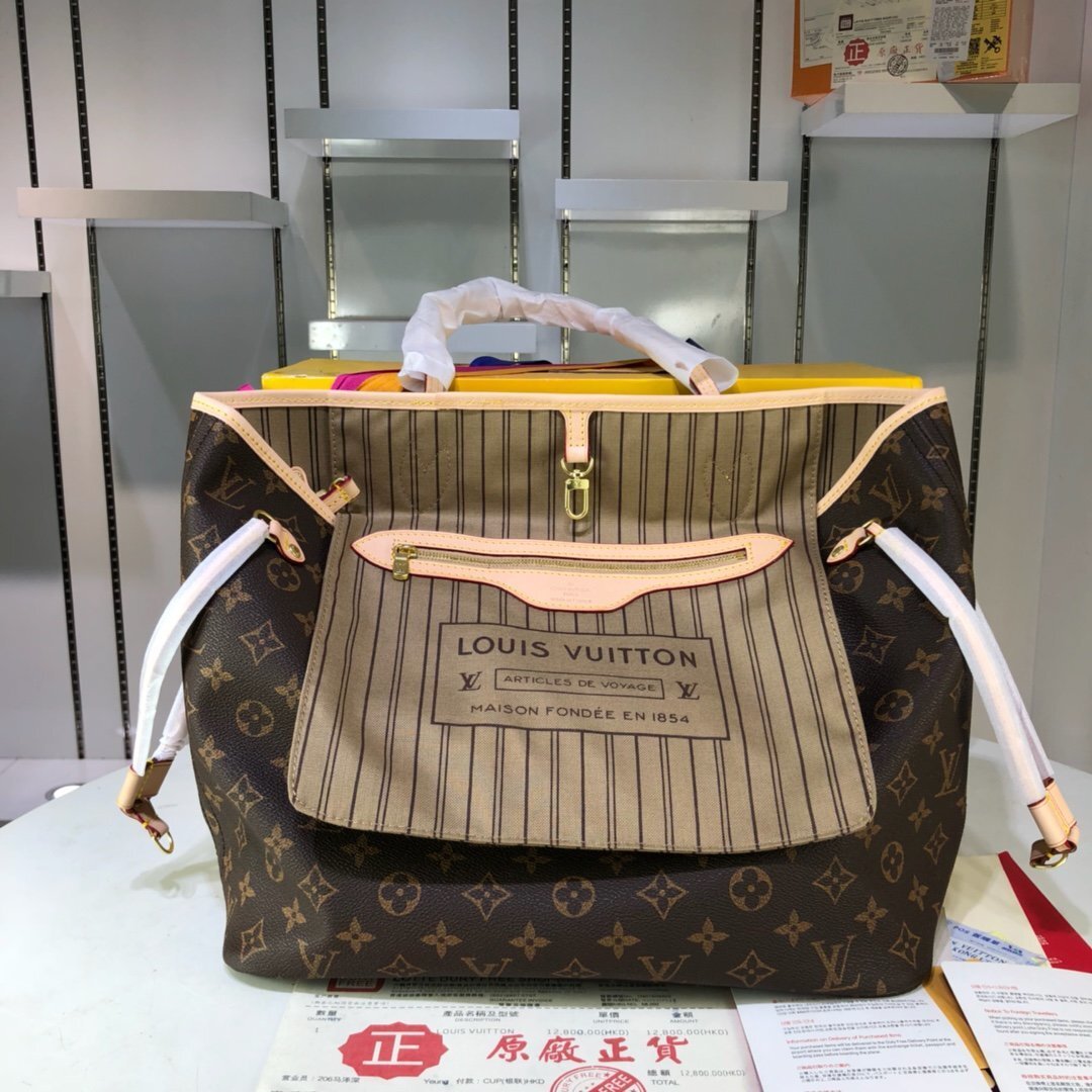 louis vuitton monogram tote bag with pouch - Image 8