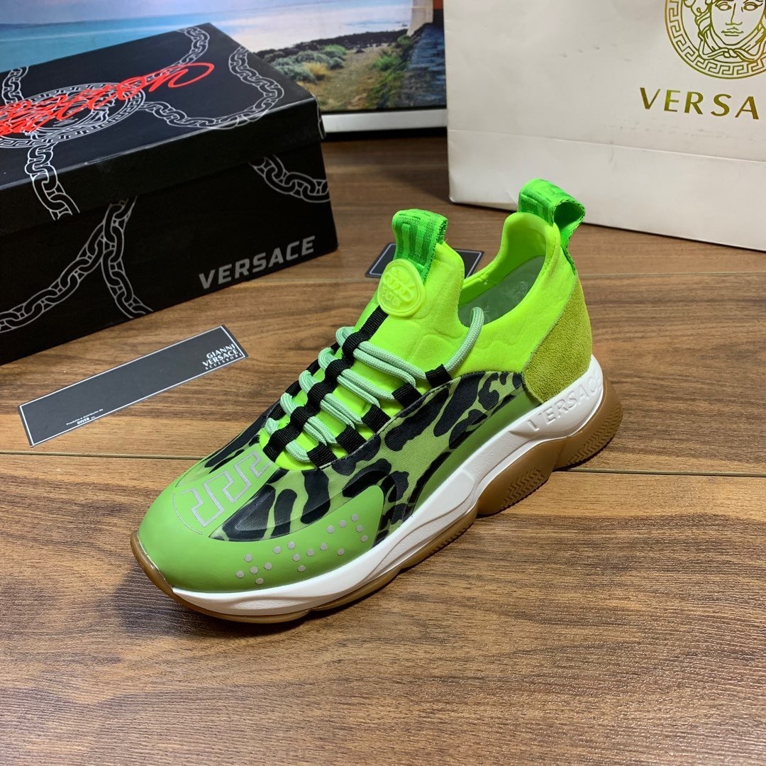 versace green leopard print sneakers - size 35-44 - Image 8